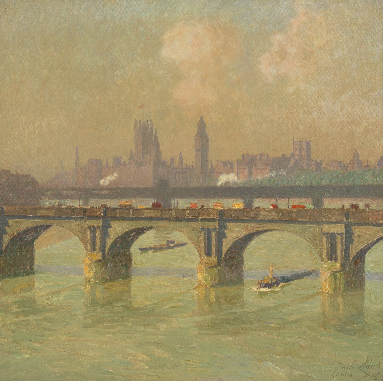 Pont de Waterloo et pont de Hungerford - Emile Claus