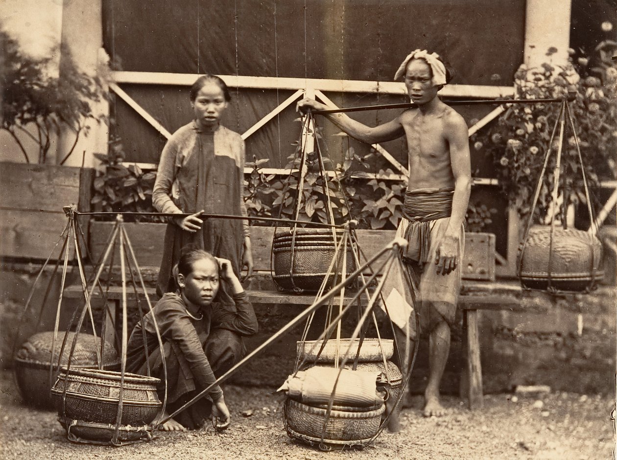 Marchands de fruits, Cochinchine, 1866 - Emile Gsell