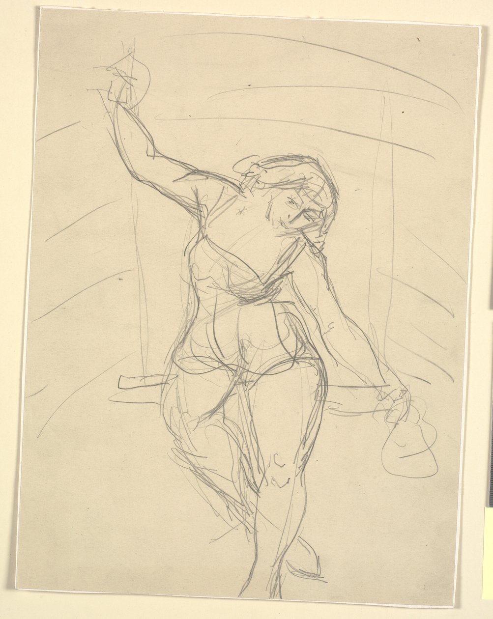 Artiste féminine assise sur un trapèze - Emile Othon Friesz