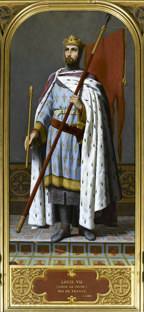Roi Louis VII de France 1120-1180, 1842 - Emile Signol