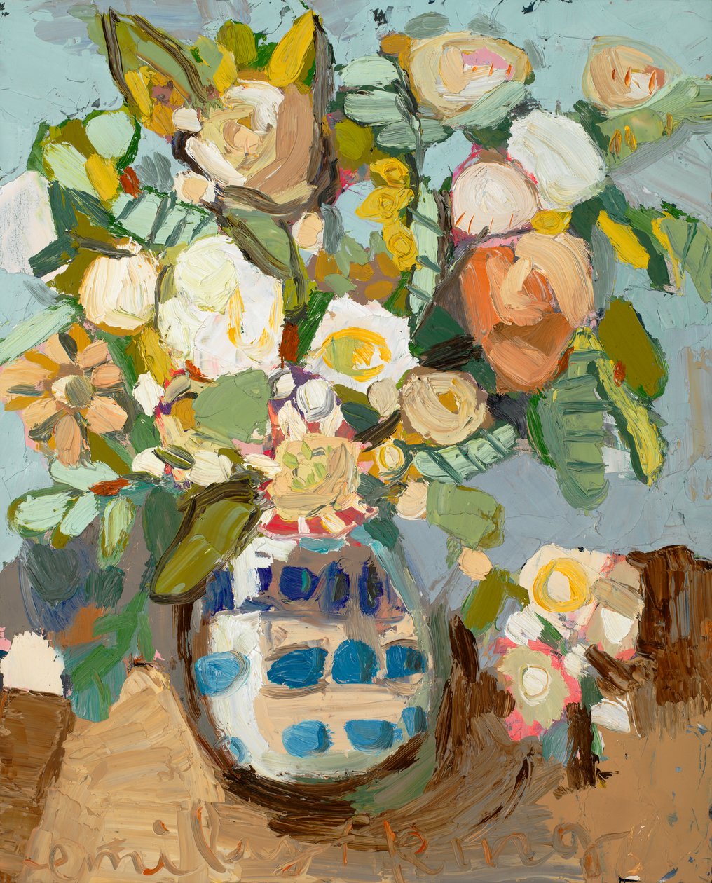 Crushed Blue, 2020 (huile sur toile) - Emily Fox King