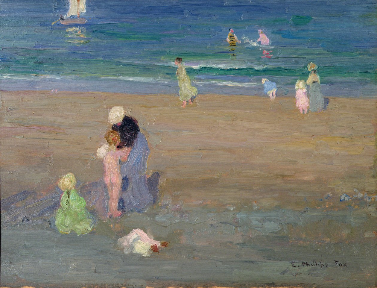 La Plage, Trouville - Emmanuel Phillips Fox