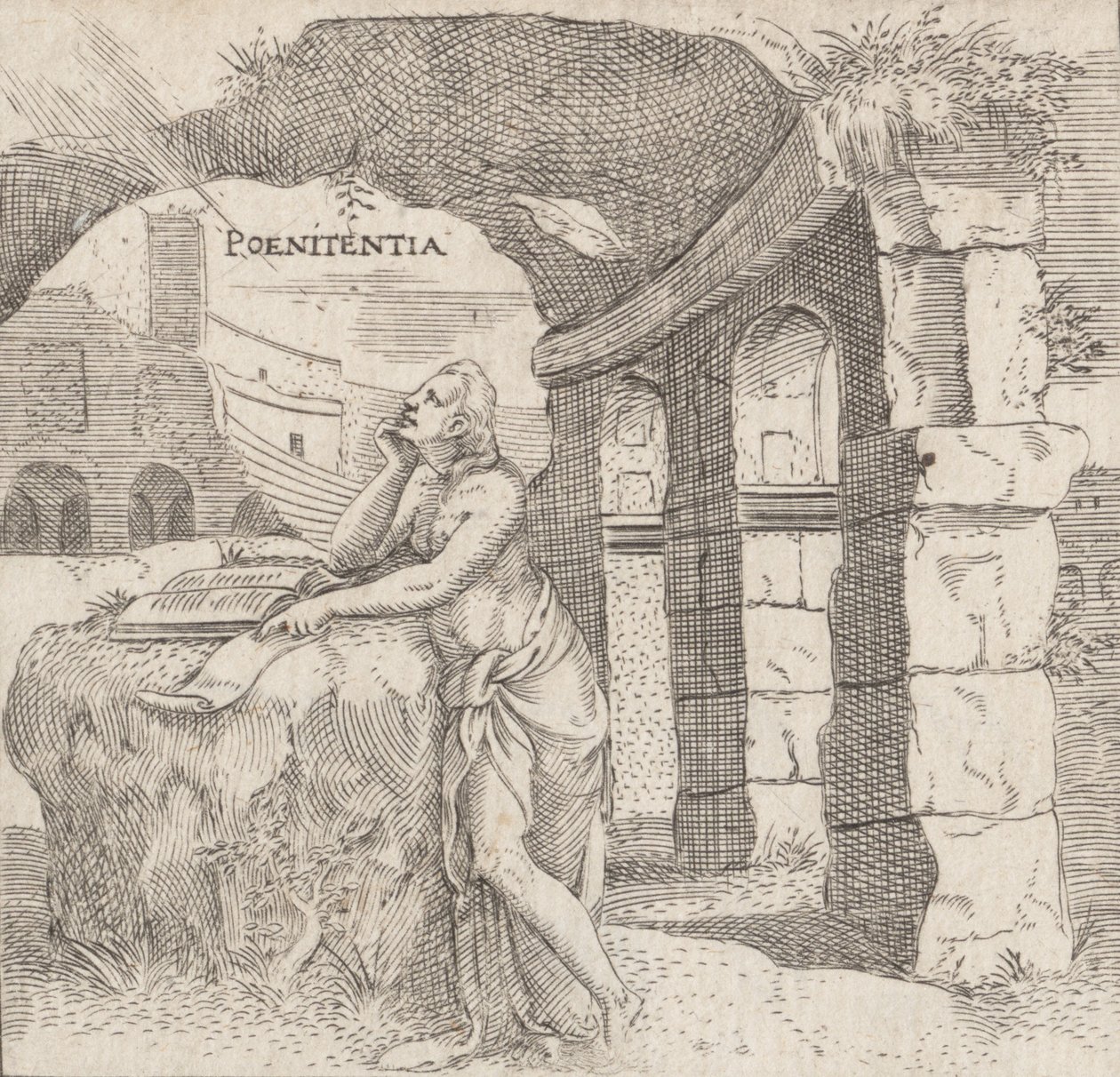Pénitence Poenitentia, vers 1545-50 - Enea Vico