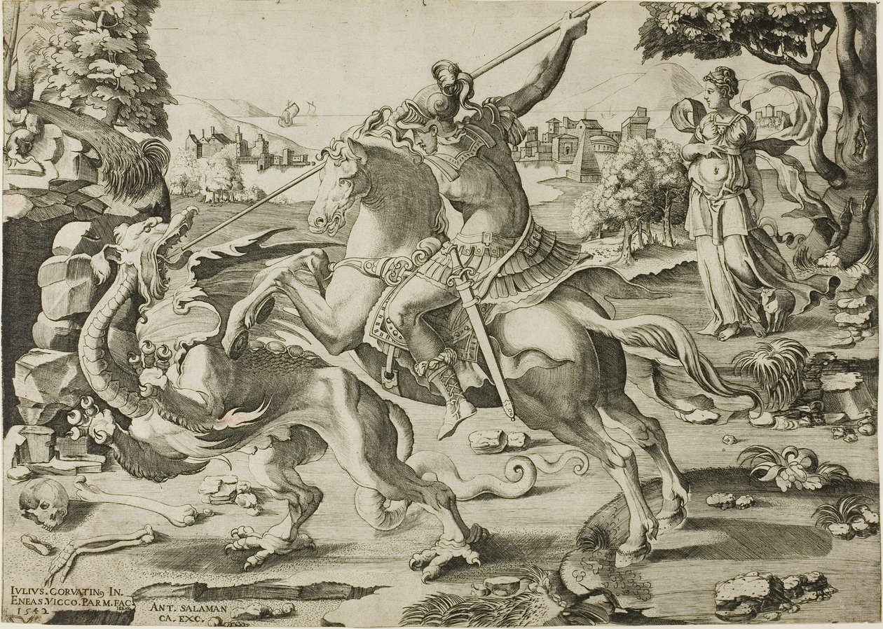 Saint Georges et le Dragon - Enea Vico