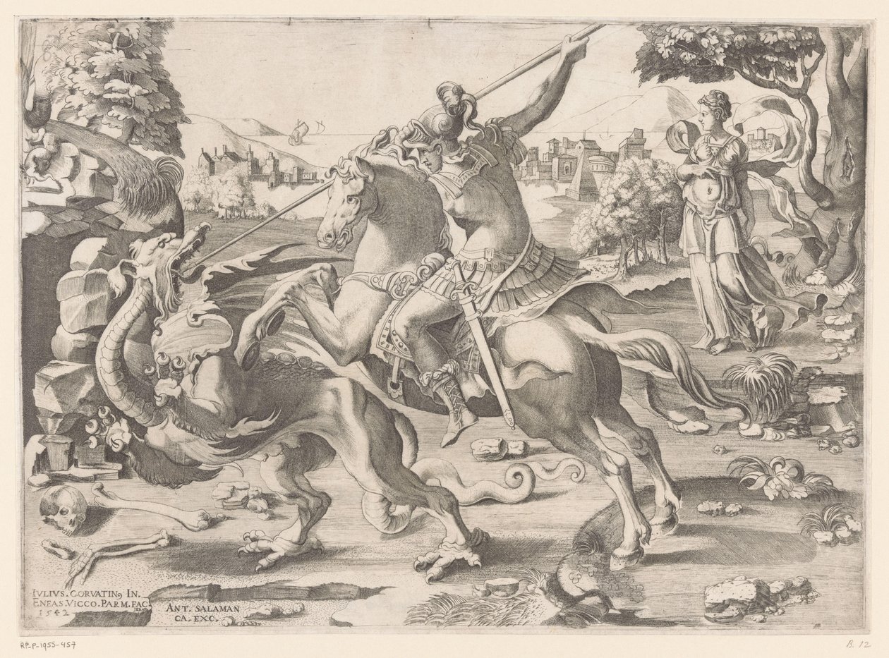 Saint Georges et le dragon - Enea Vico