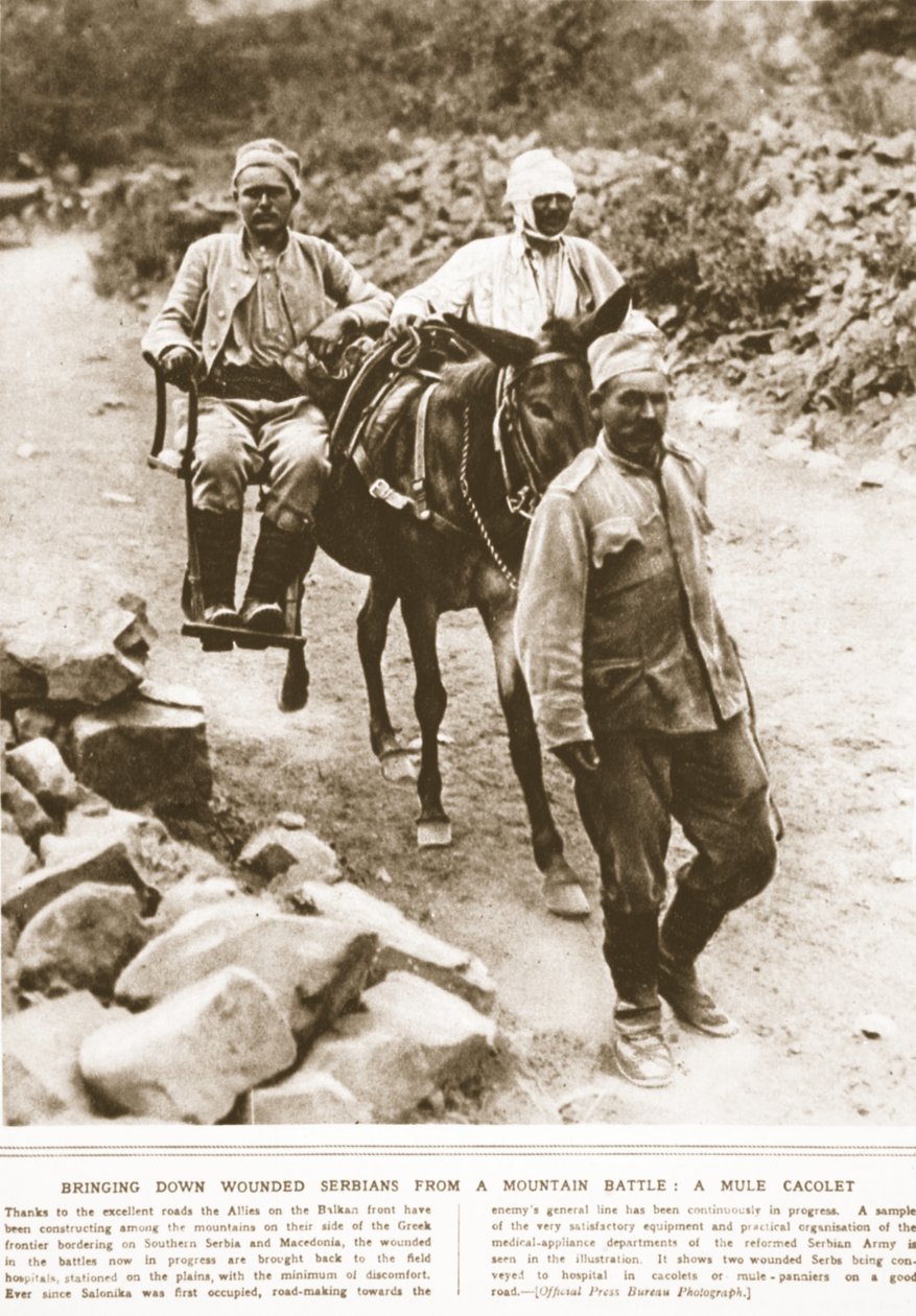 Descente de Serbes blessés d