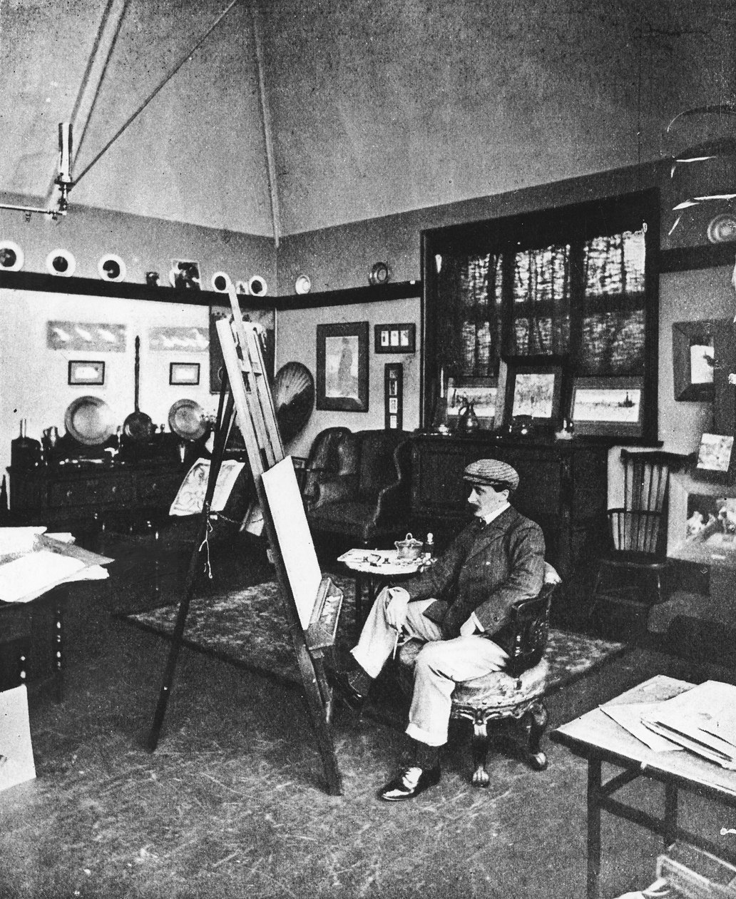 Cecil Aldin dans son studio - English Photographer