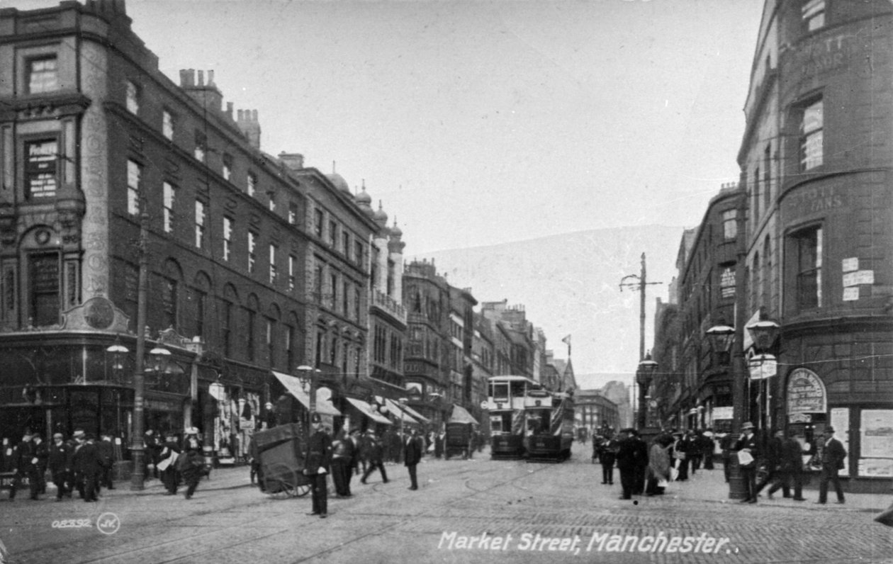 Rue du Marché, Manchester, vers 1910 - English Photographer