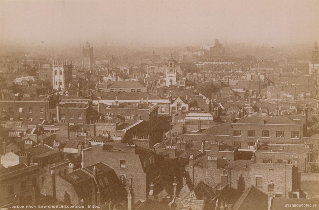 Carte postale avec une vue sur les toits de Londres - English Photographer