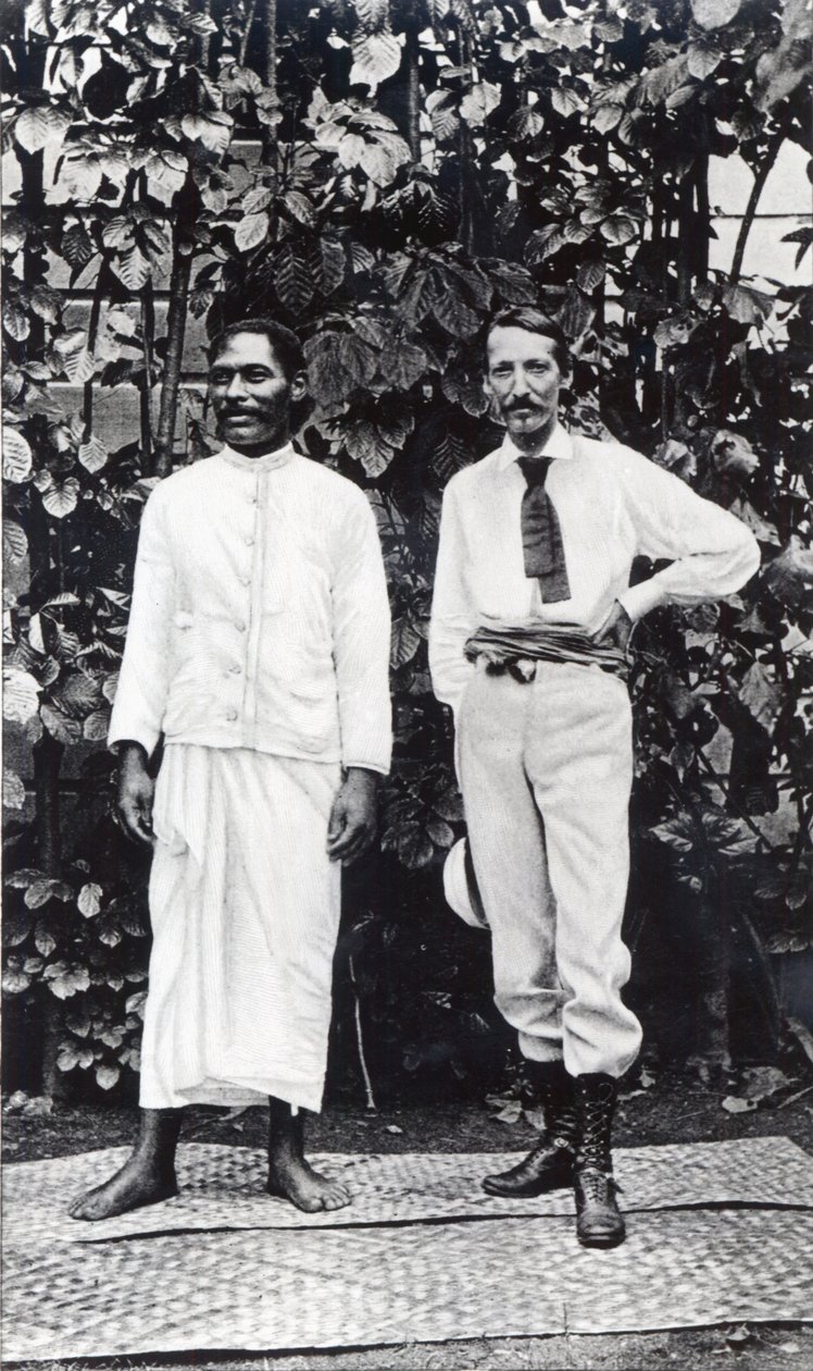 Robert Louis Stevenson et son ami Tuimale Aliifono - English Photographer