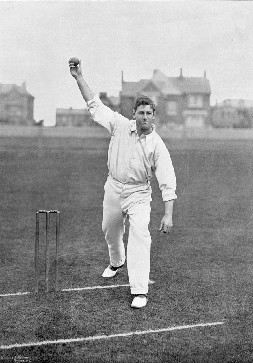 Sammy Woods, de Famous Cricketers and Cricket Grounds, publié par Hudson and Kearns, 1895 - English Photographer