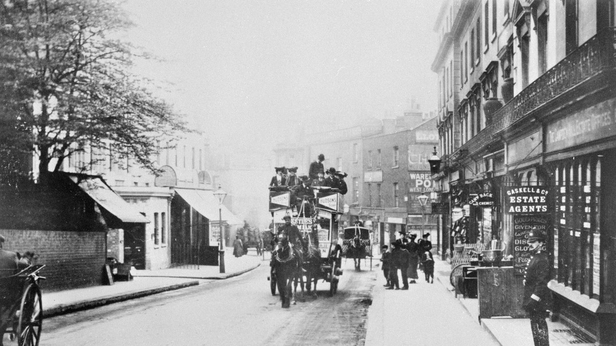 Vue de Church Street, Kensington vers 1906 - English Photographer