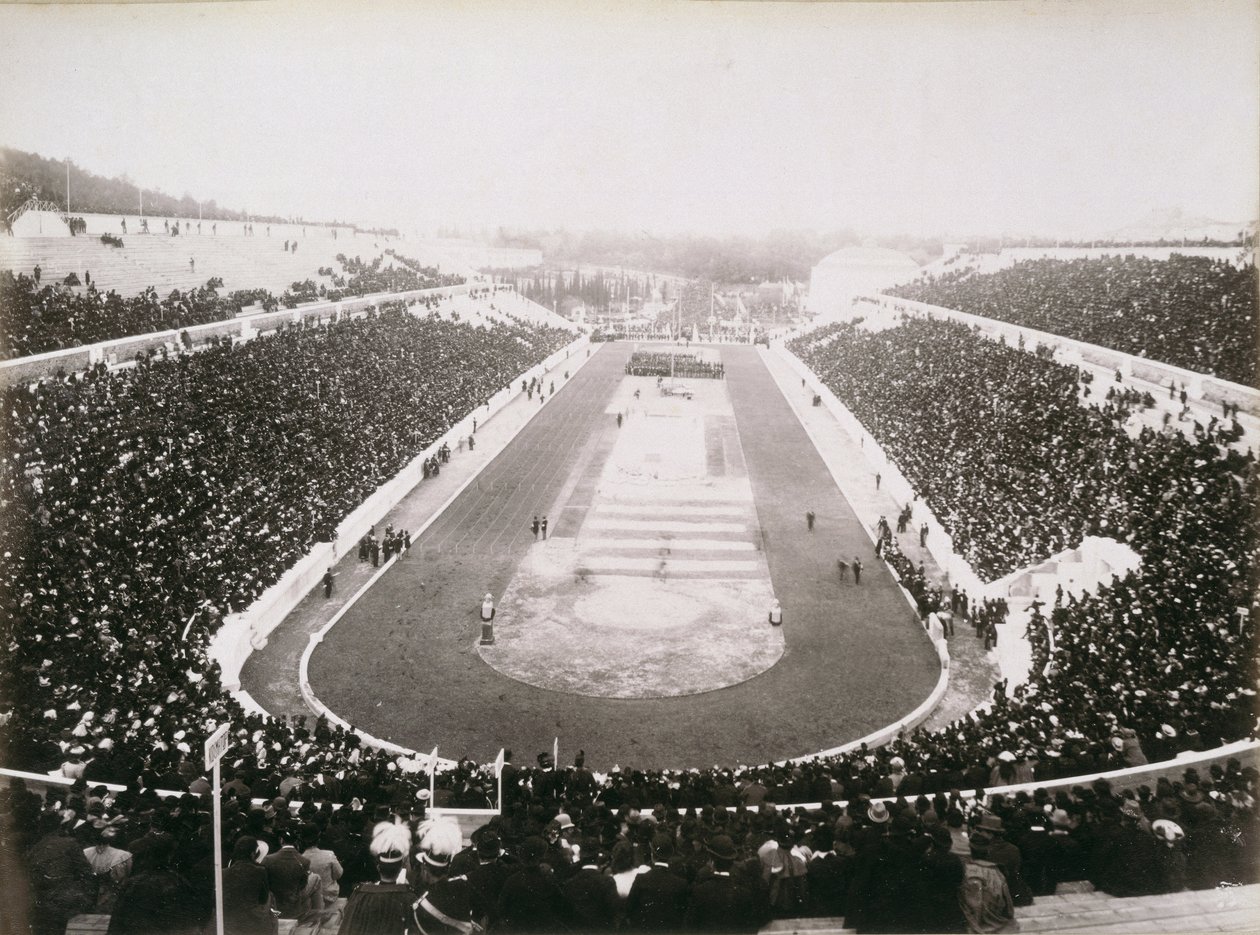 Vue des premiers Jeux Olympiques officiels à Athènes, 1896 - English Photographer