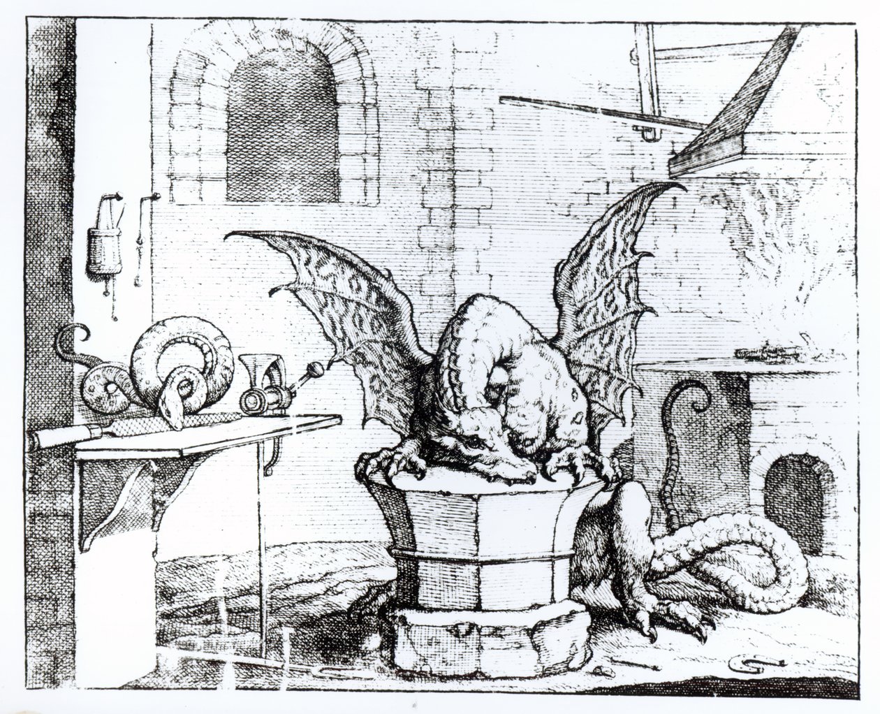 Un dragon dans un atelier - English School