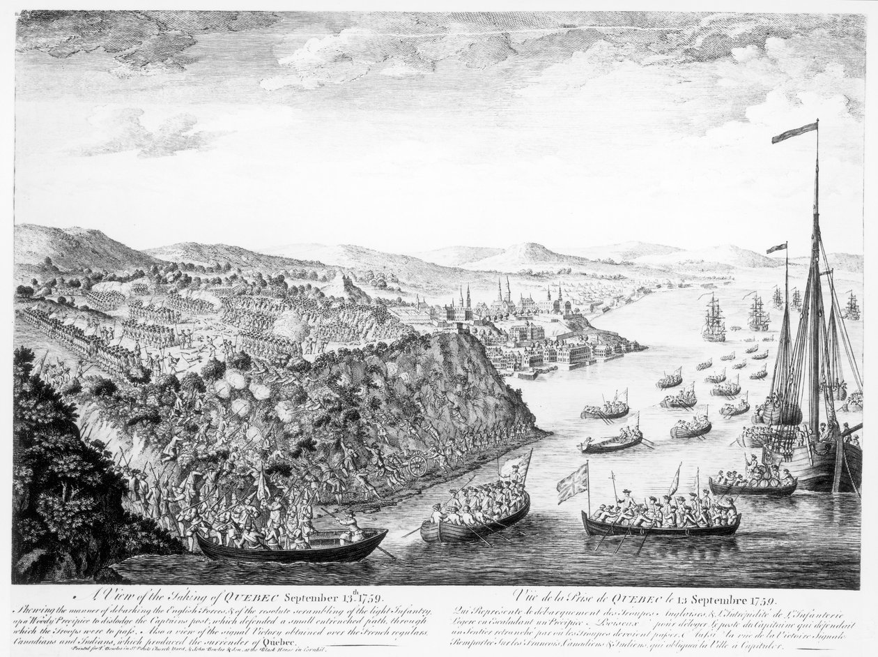 Vue de la prise de Québec, 13 septembre 1759 - English School