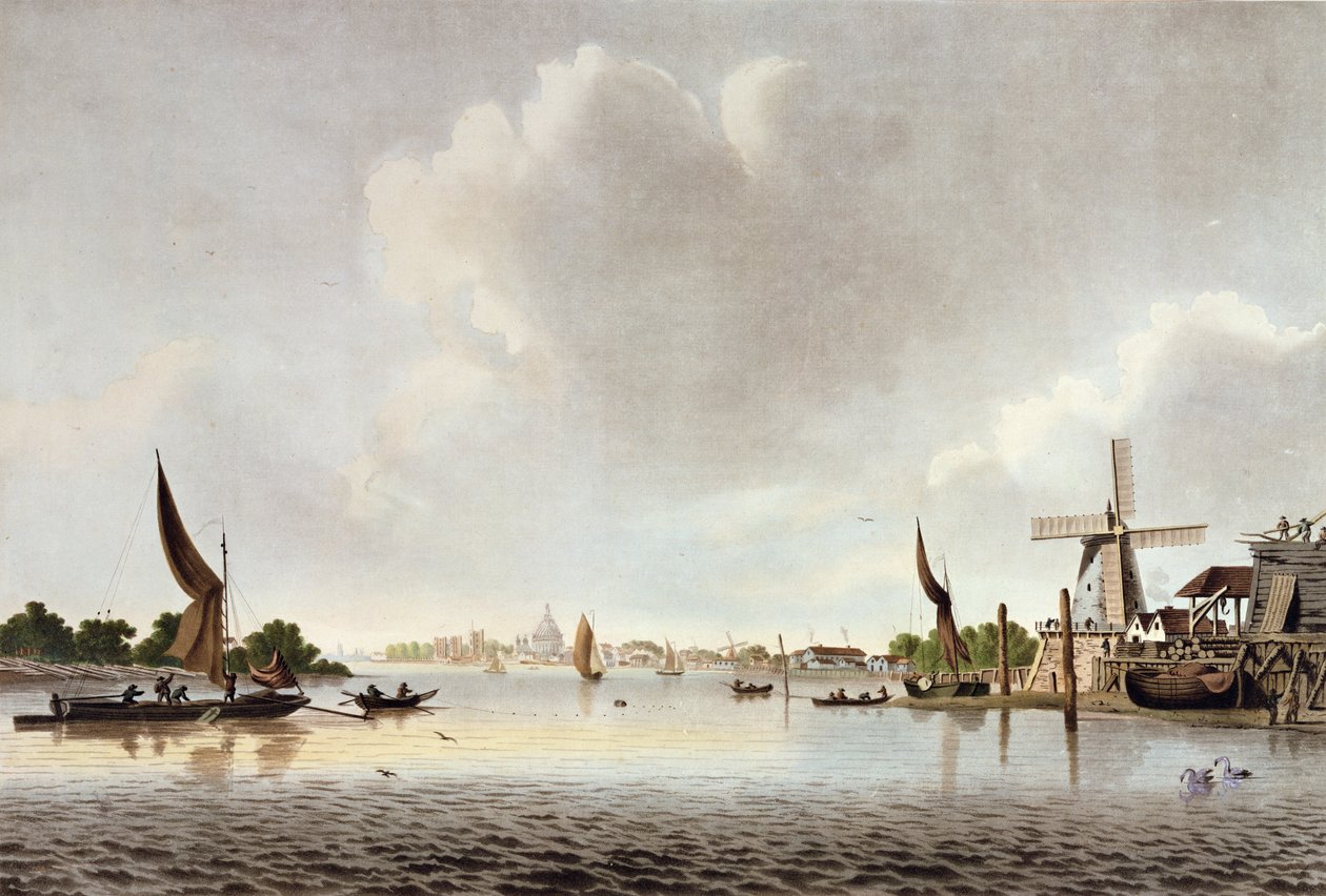 Vue de la Tamise près de Vauxhall - English School
