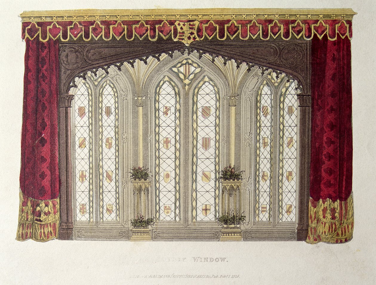 Ensemble de rideaux de fenêtre en draperie française continue, planche 33 de l
