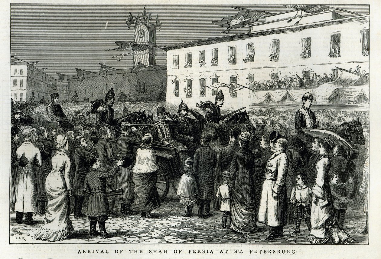 Arrivée du Shah de Perse à Saint-Pétersbourg, de 