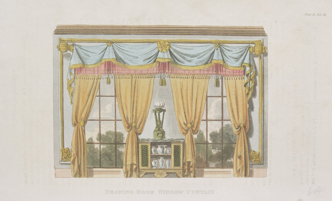Rideau de fenêtre de salon, planche 93 de l