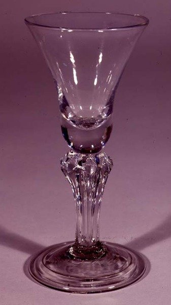 Verre à vin balustre anglais, 1730 - English School
