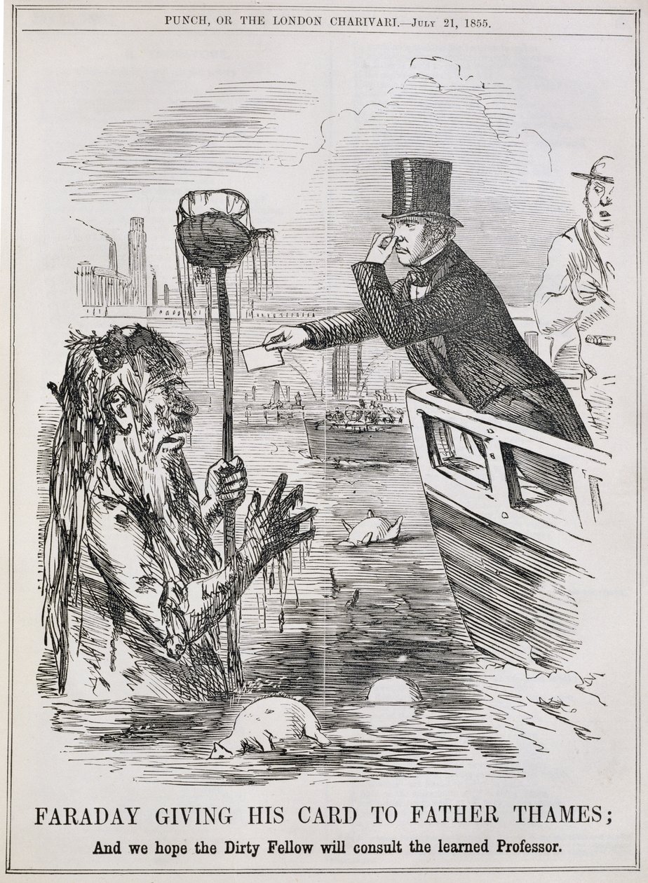 Faraday donnant sa carte au Père Thames, tiré de 