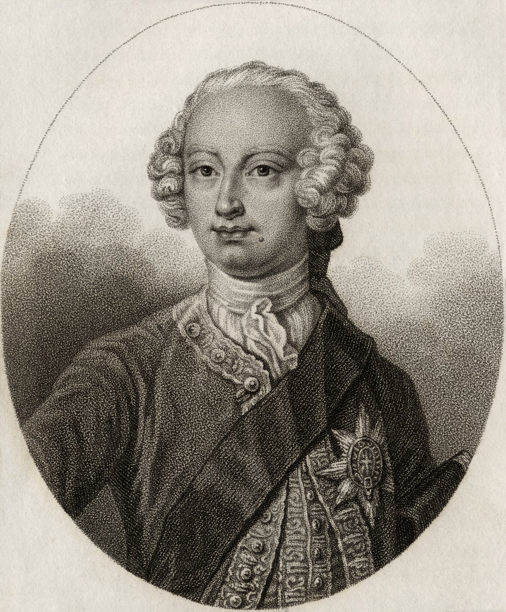 Frédéric, Prince de Galles, gravé par Gerimia, de 