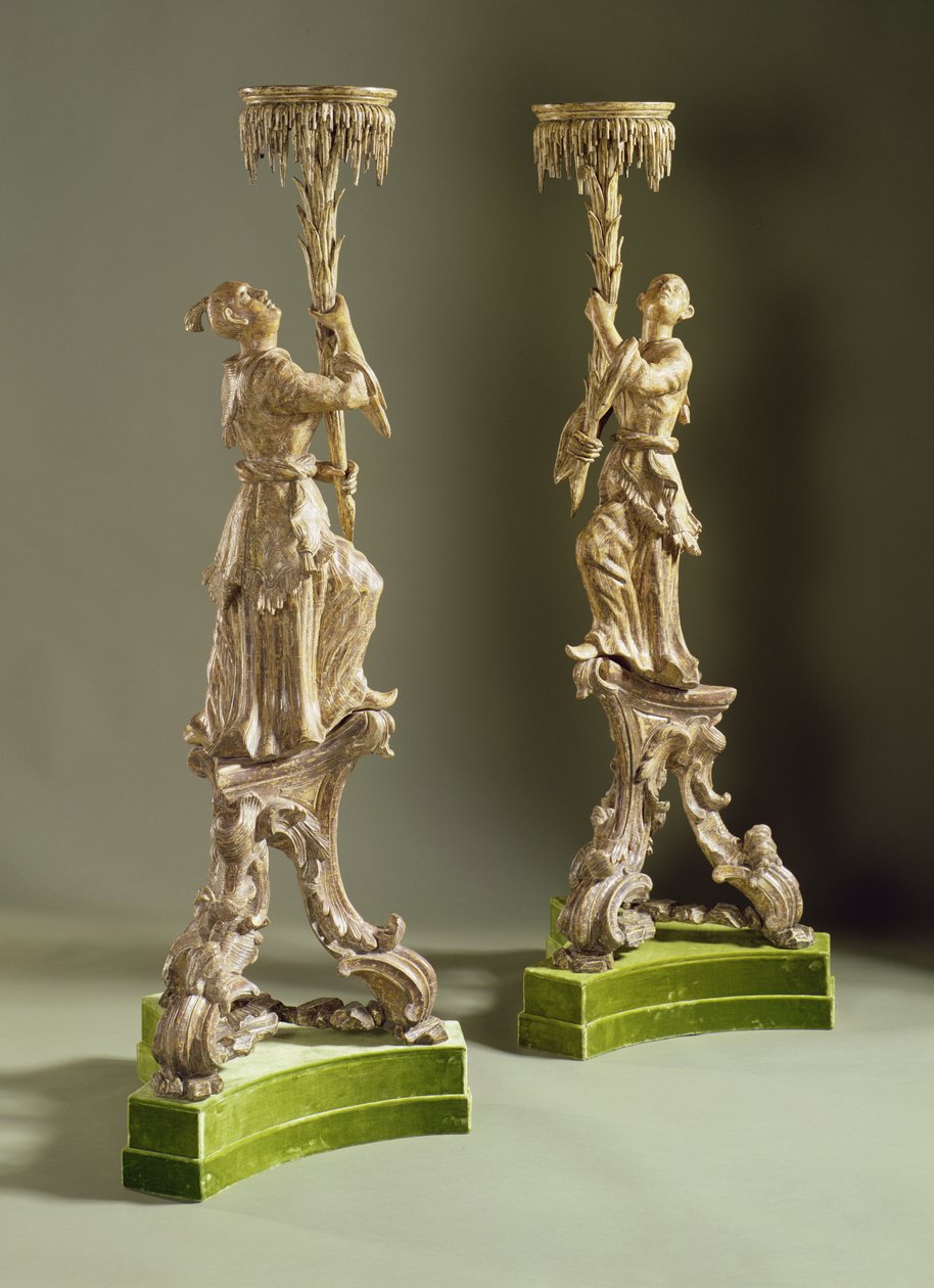 Torchères chinoises de George II, vers 1750 - English School