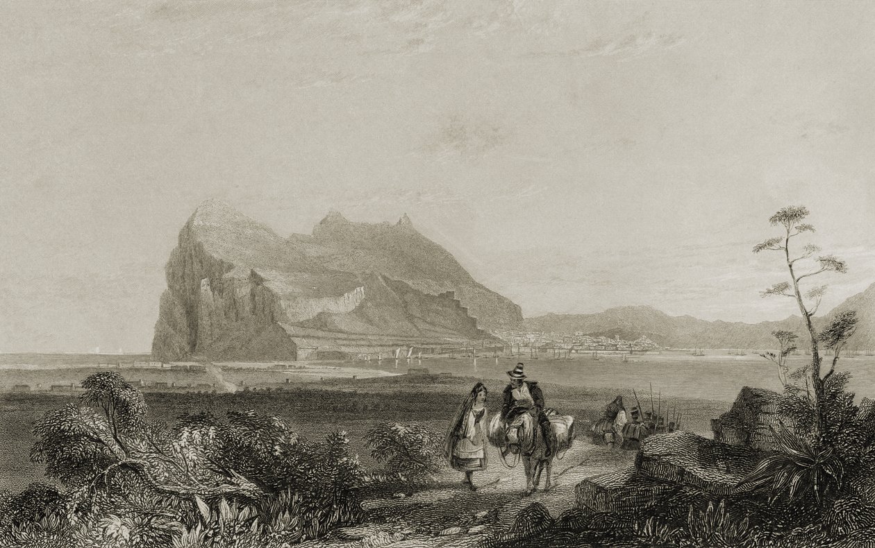 Gibraltar depuis la tour de signalisation inférieure - English School