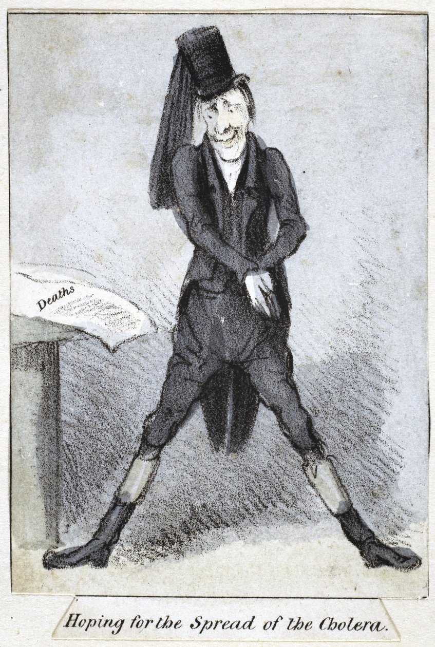 Espérant la propagation du choléra, 1840-50 - English School