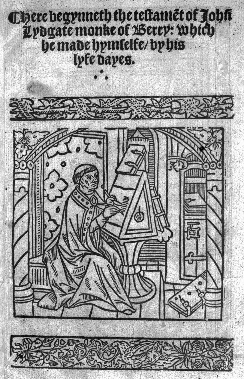 John Lydgate à son bureau, c.1515 - English School