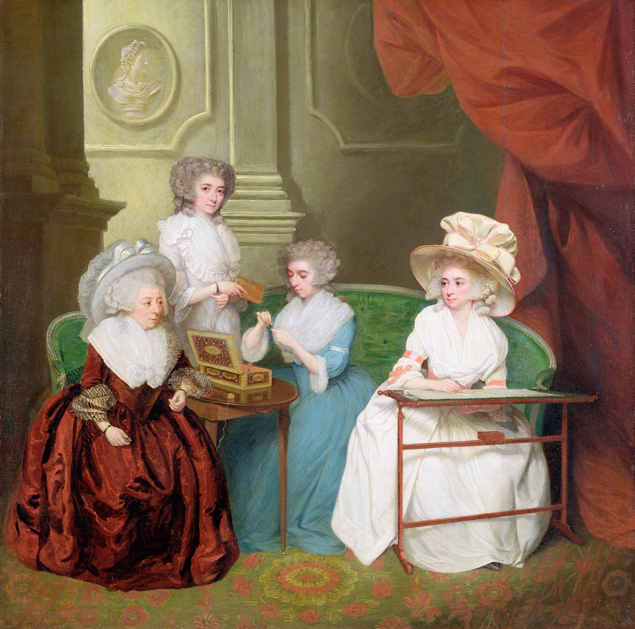 Lady Jane Mathew et ses filles, vers 1790 - English School