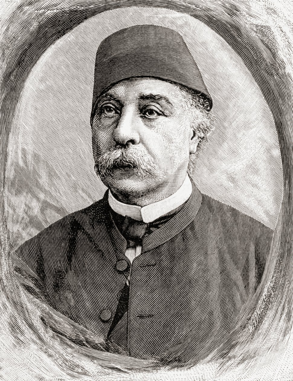 Nubar Pacha, 1890 (gravure sur bois) - English School