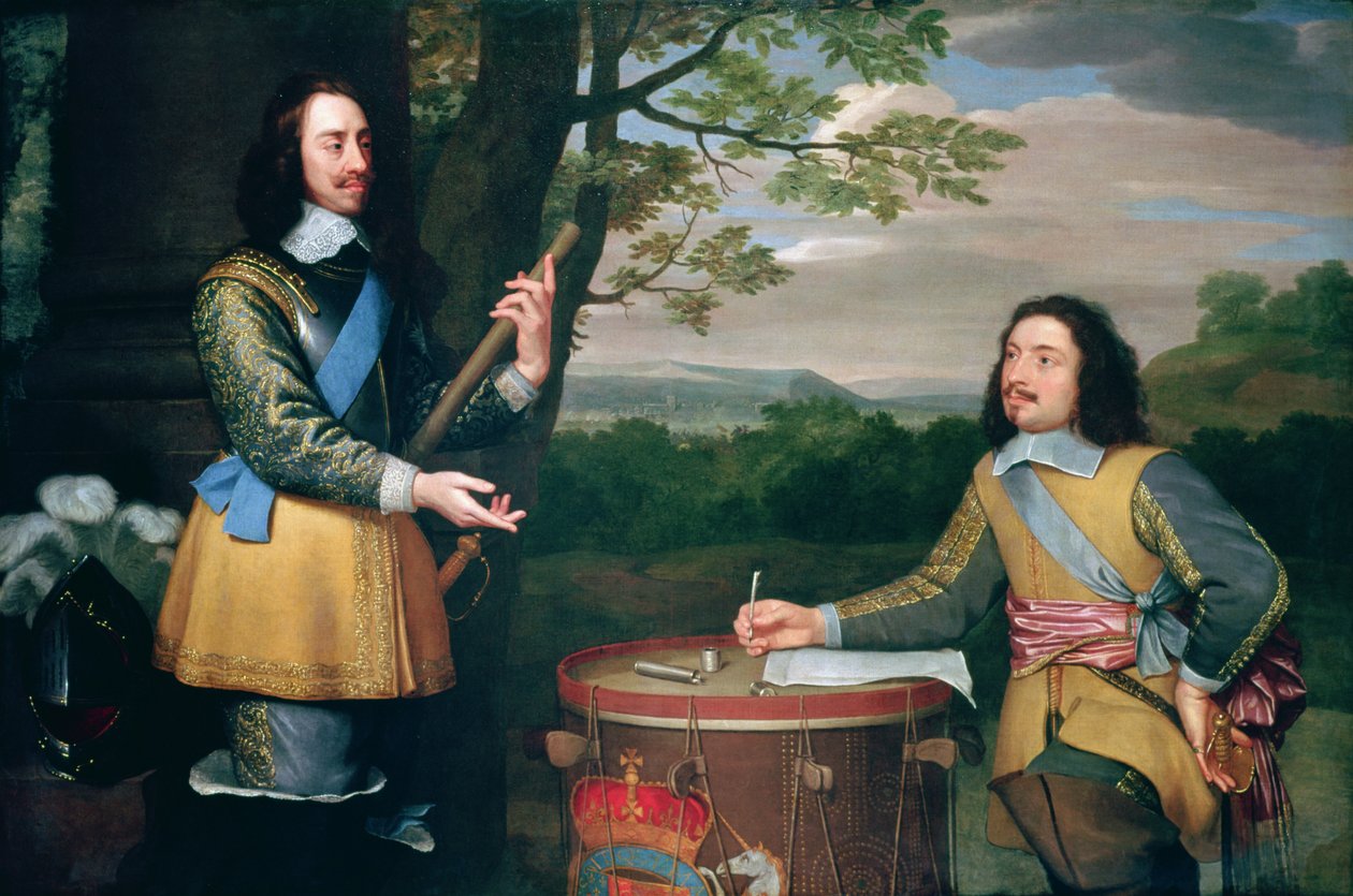 Portrait de Charles Ier (1600-49) et Sir Edward Walker (1612-77) - English School