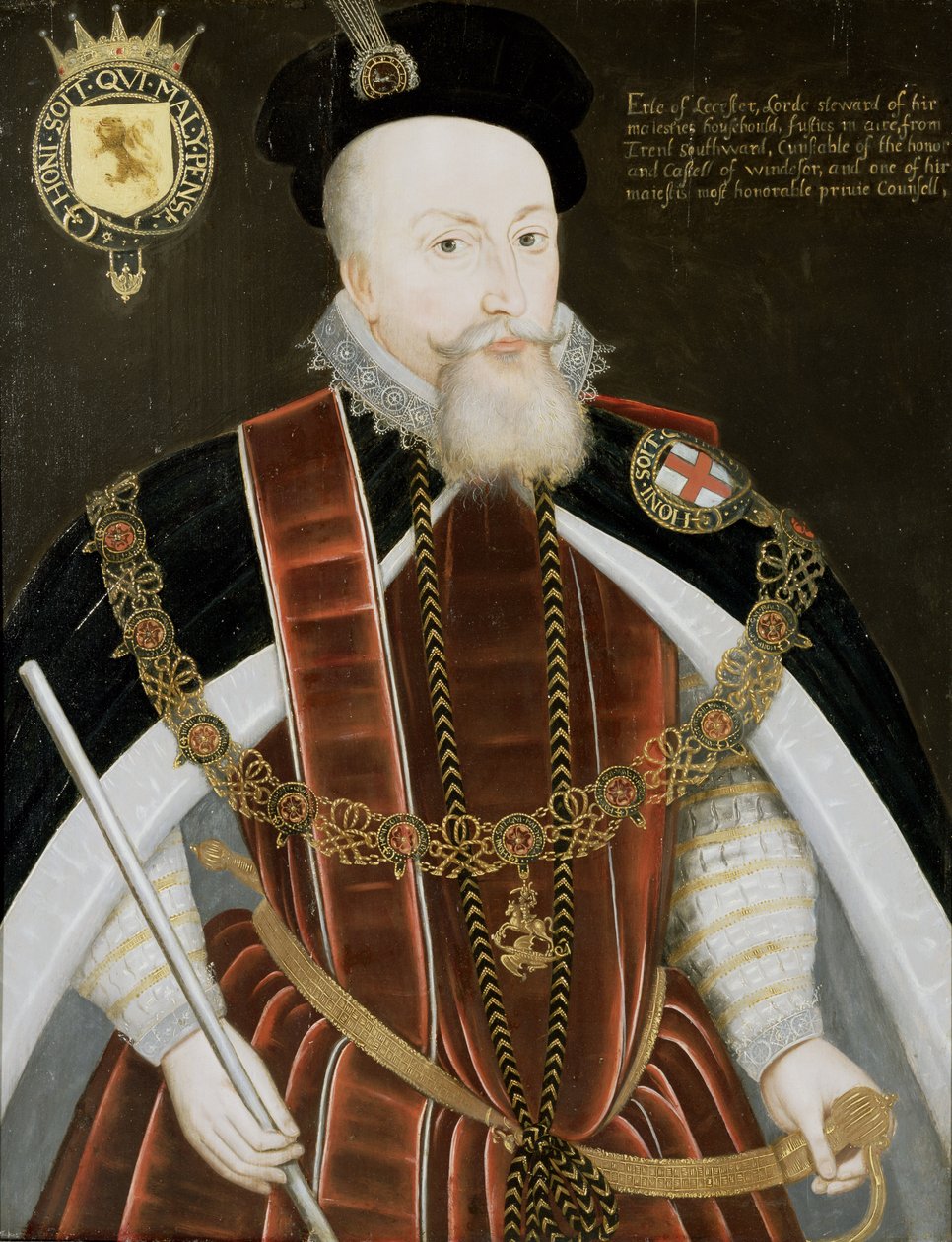 Portrait de Robert Dudley (1532-88) Comte de Leicester - English School