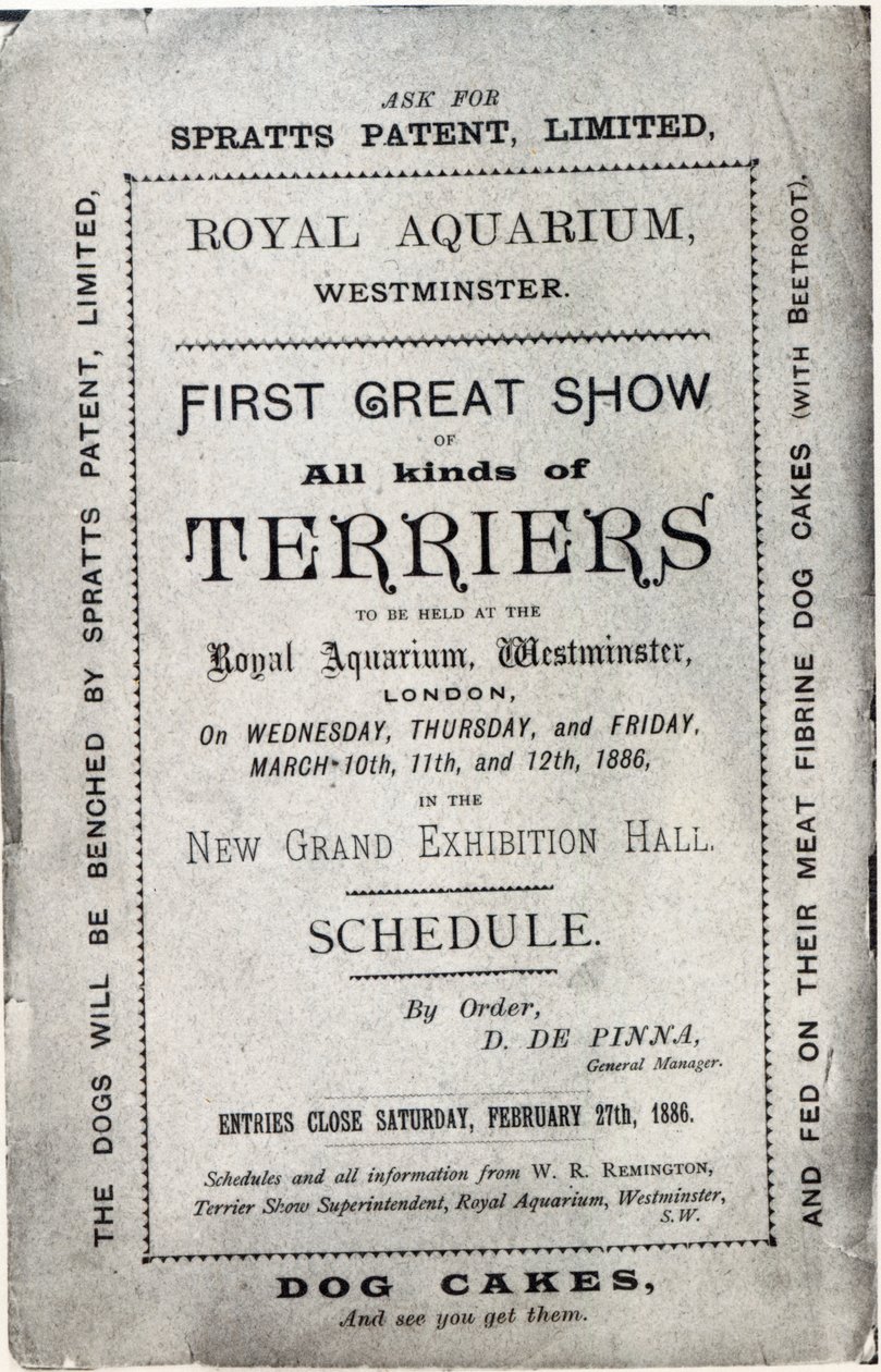Affiche publicitaire pour le spectacle du Club des Terriers Alliés à l