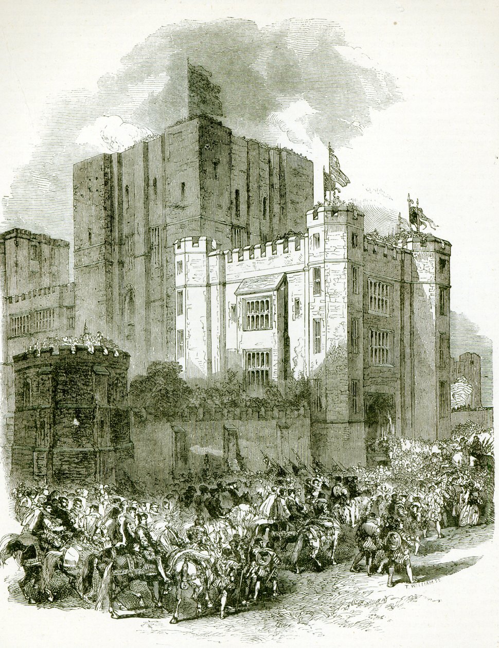 Réception de la reine Élisabeth au château de Kenilworth - English School