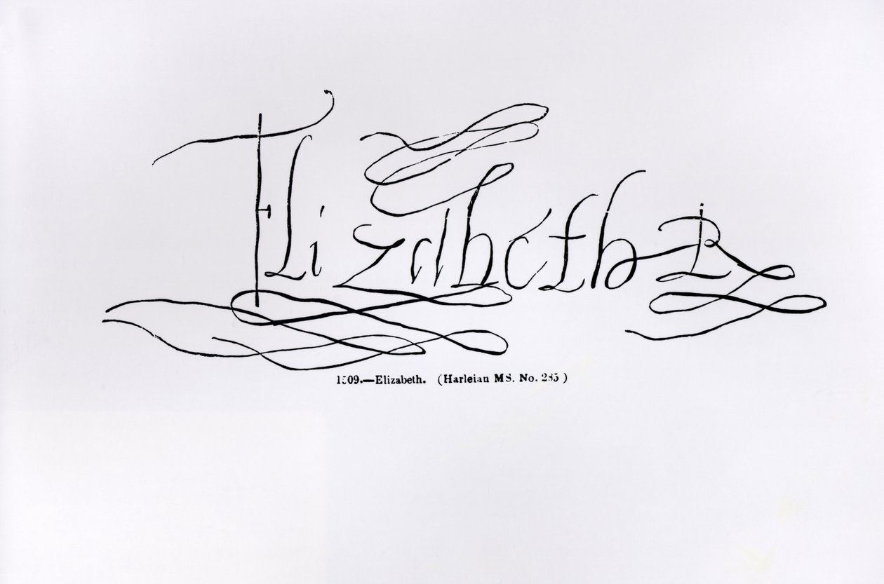 Signature de la reine Élisabeth Ire - English School