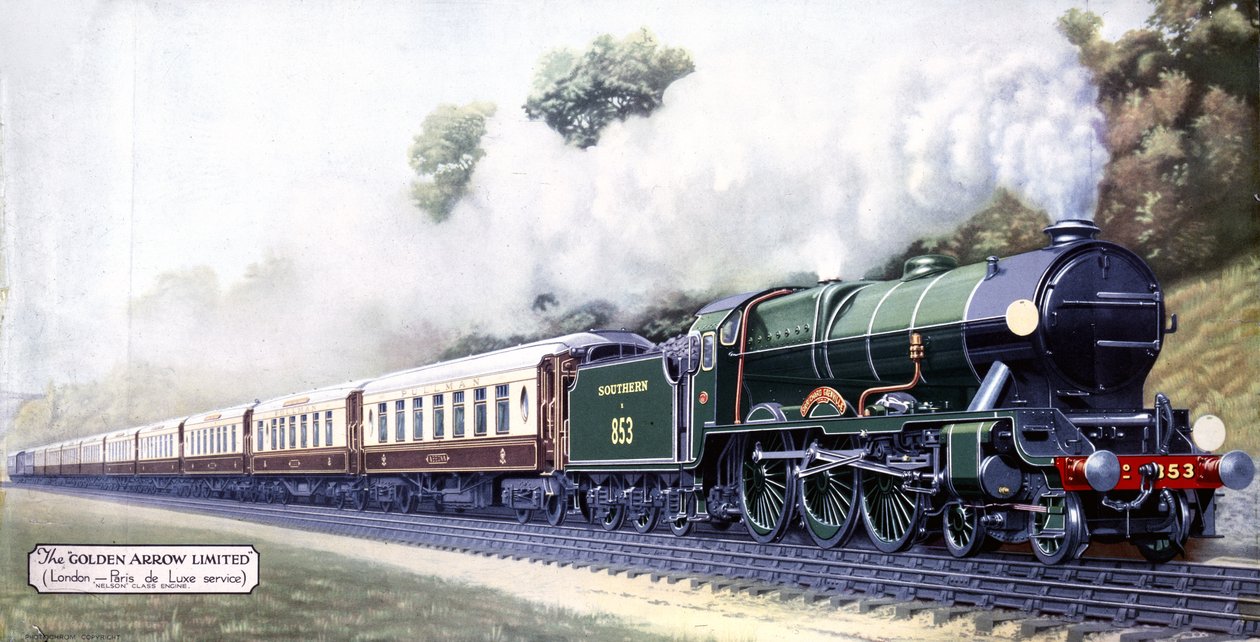 Le Golden Arrow Limited, service de luxe Londres-Paris, années 1900 - English School