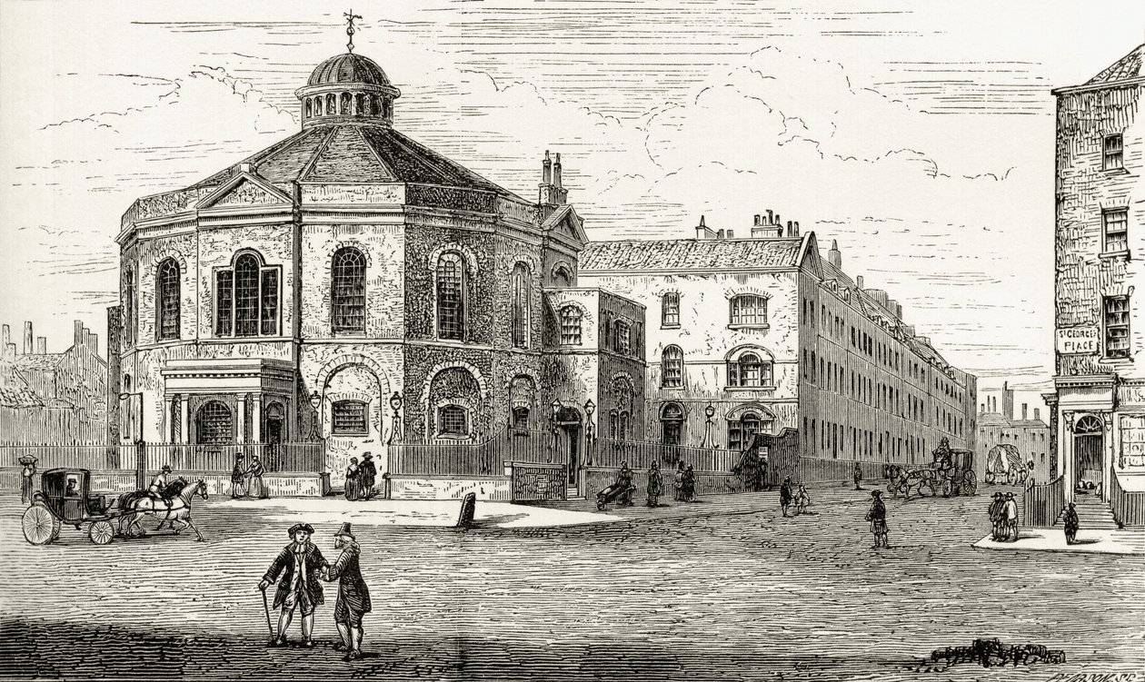 La chapelle de Surrey, Blackfriars Road, Southwark, de 