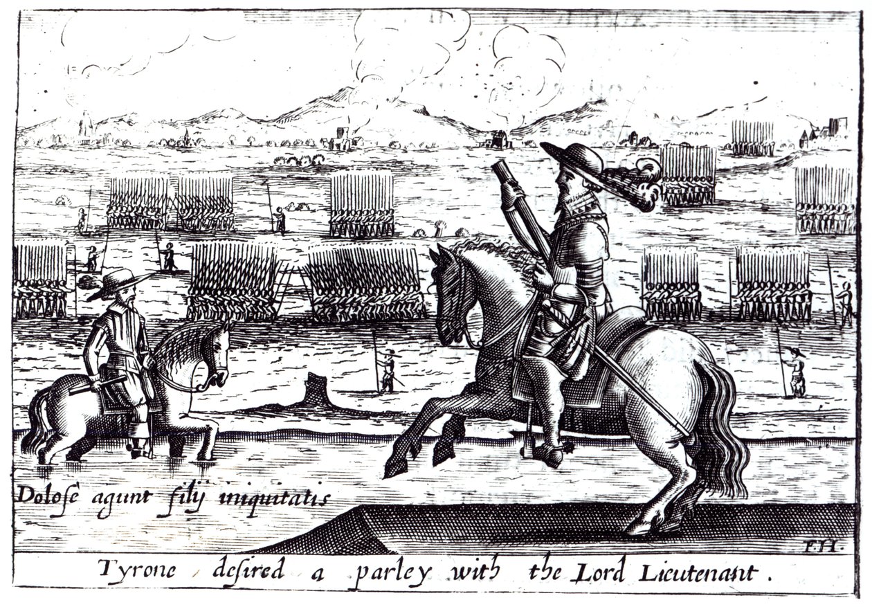Tyrone a demandé une entrevue avec le Lord Lieutenant à Kinsale, 1601 - English School
