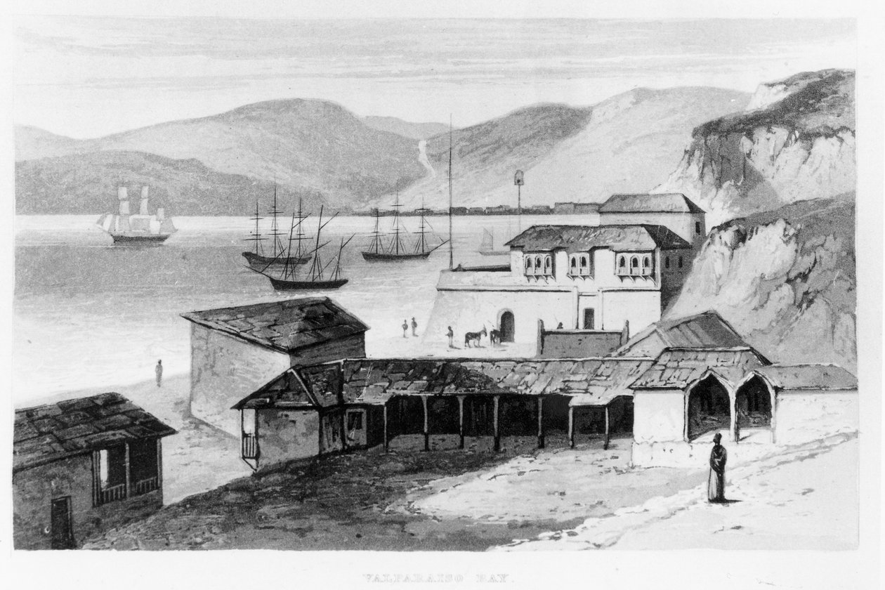 Baie de Valparaiso vers 1820, d