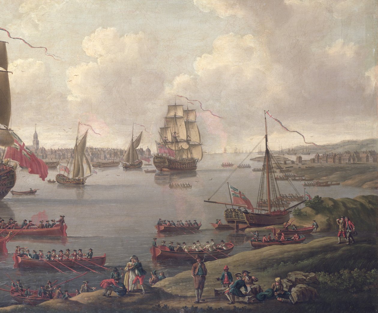 Vue de la Tamise, 1761 (détail) - English School