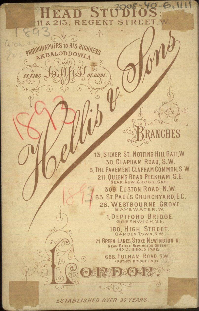 Carte cabinet, portrait d