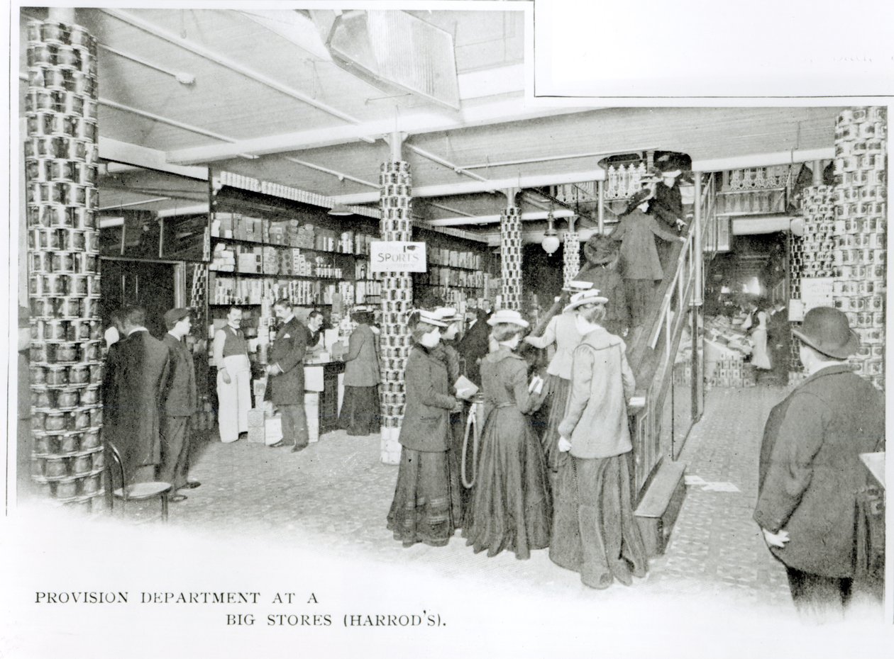 Département des provisions de Harrods, vers 1901 - English Photographer