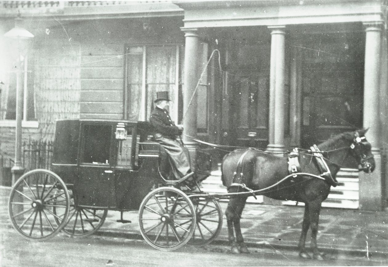 Fiacre à cheval, 1890 - English Photographer