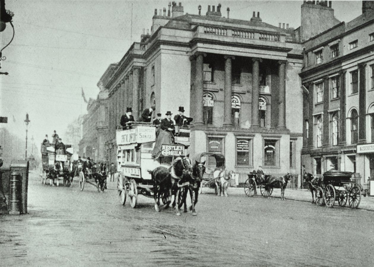 Omnibus à chevaux à Waterloo Place, 1895 - English Photographer