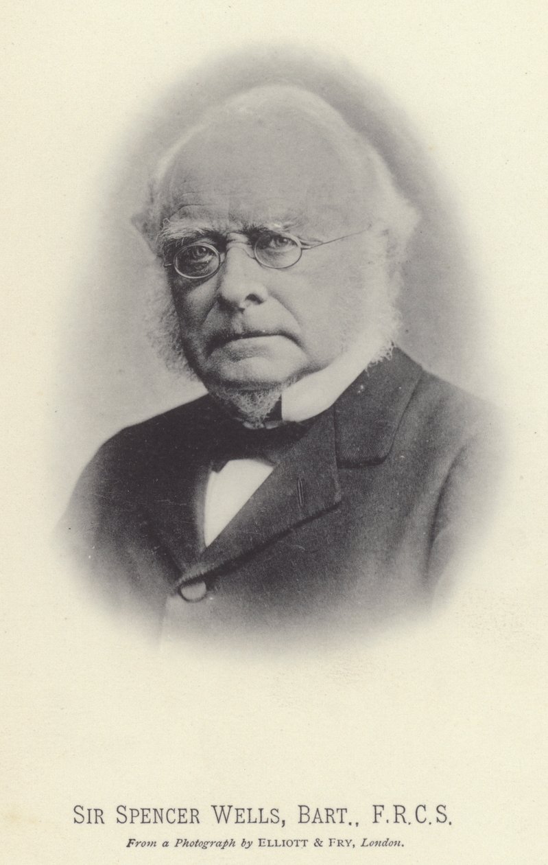 Sir Spencer Wells, Baronet, FRCS (photo n/b) - English Photographer