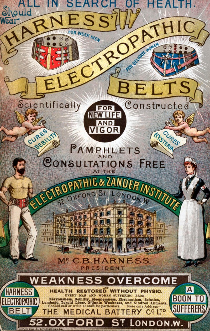 Publicité pour les ceintures électropathiques 