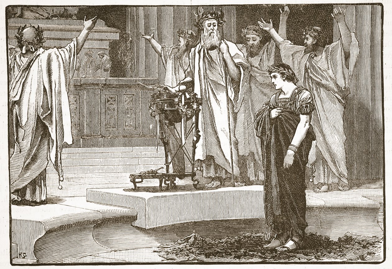 Alexandre au temple de Jupiter Ammon - English School
