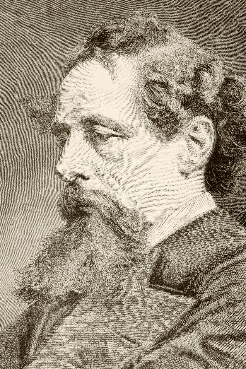 Charles Dickens (lithographie) - English School
